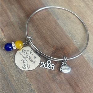 Graduation π©βπ Inspirational Charm Bracelet Class of 2026